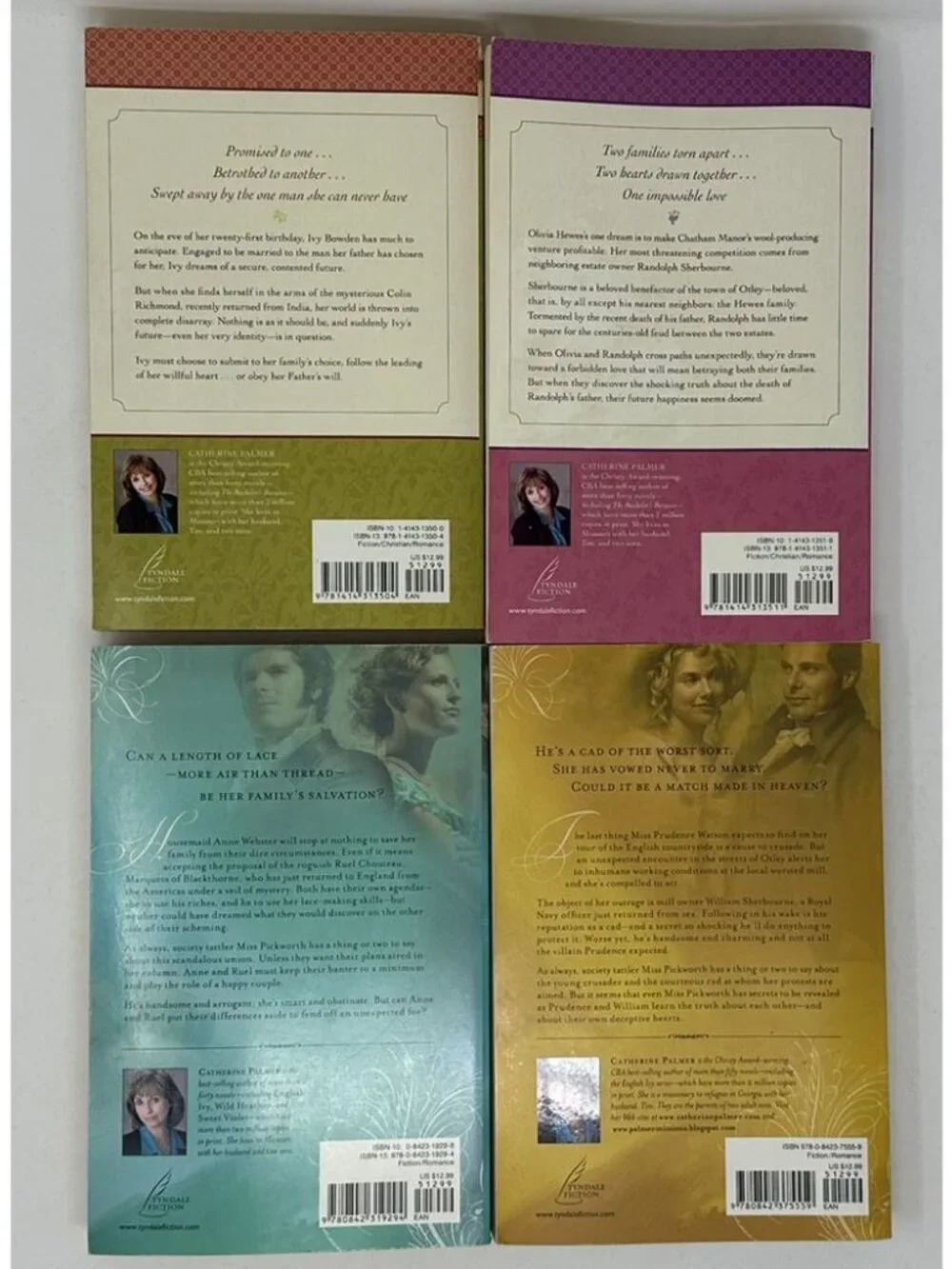 CATHERINE PALMER 4 BOOKS Bachelors Bargain Courteous Cad English Ivy Wild Heathe